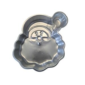 Vintage 1990s Wilton Smiling Santa Face Christmas Cake Pan, model 2105-3310